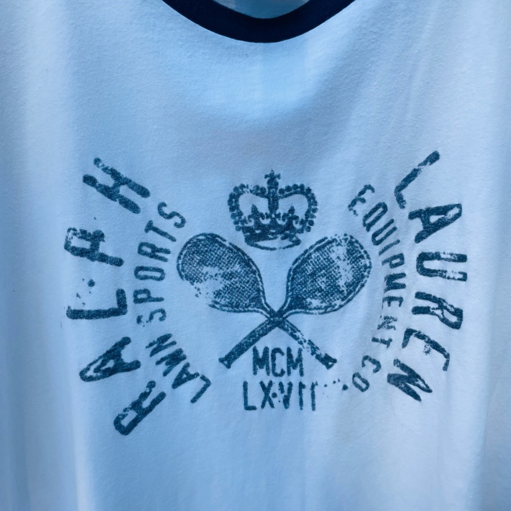 Ralph Lauren Blue and White Tee